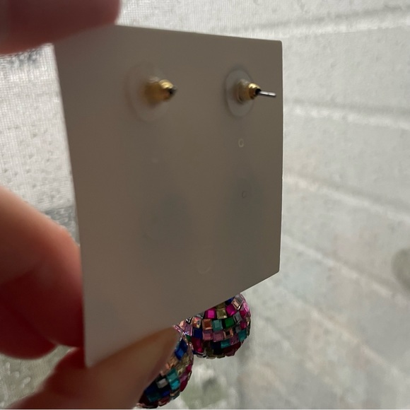 FREE WITH PURCHASE - rainbow disco ball earrings - Picture 3 of 3